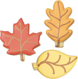 3pc Leaf Cookie Cutter Set, Maple Teardrop and Oak Leaves, Ann Clark Autumn Baking