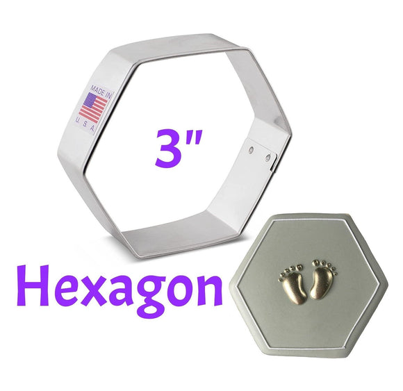 hexagon cookie cutter by ann clark