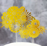 Gold Fireworks 2pc Cake Topper Set, Acrylic Birthday Cake Decoration, FREE USA SHiPPiNG -