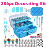 huge baking and cake decorating kit in case