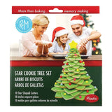 10pc Star Cookie Cutter Set to Make Christmas Tree, Gift Boxed Baking Set