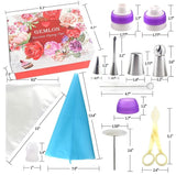 87pc Icing Tips and Cake Decorating Set in Unicorn Gift Box, Russian Frosting Tips, Piping Bags and Cake Decorator Tools