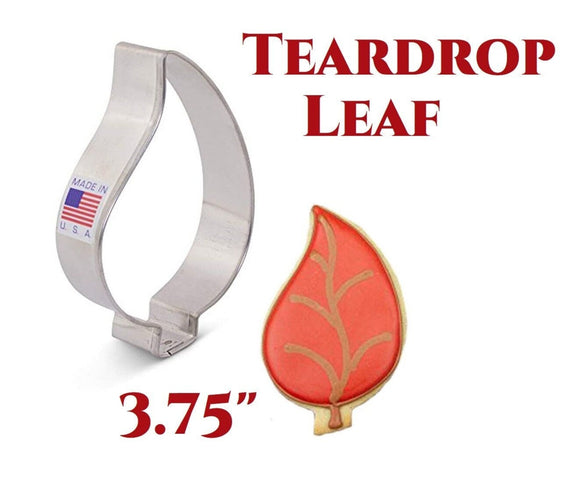 teardrop leaf cookie cutter