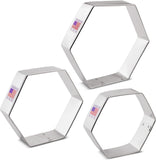 3pc Hexagon Shape Cookie Cutter Set, FREE SHiPPiNG Ann Clark