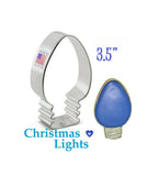 3.5" christmas lights shaped cookie cutter