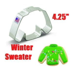 4.25" Winter sweater shaped cookie cutter