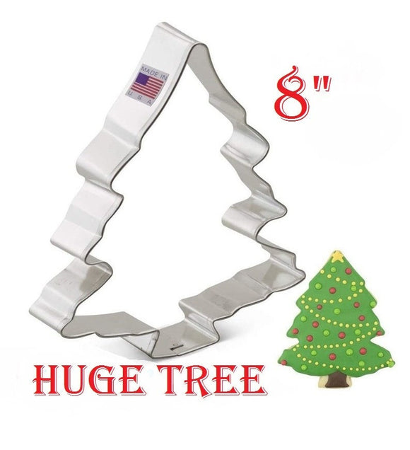 huge 8 inch christmas tree cookie cutter