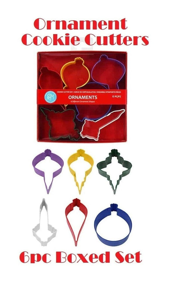 color coated christmas ornament cookie cutters