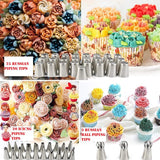 87pc Icing Tips and Cake Decorating Set in Unicorn Gift Box, Russian Frosting Tips, Piping Bags and Cake Decorator Tools