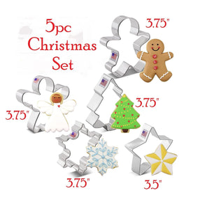 5 piece Christmas cookie cutter set