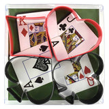 4pc Playing Card Cookie Cutter Set, Gift Boxed Cookie Cutters, Colorful Coated Steel