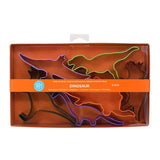 7pc Dinosaur Cookie Cutter Set, Gift Boxed Kids Cookie Cutters, Colorful Coated Steel