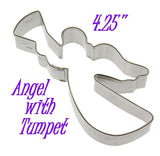 flying angle with trumpet cookie cutter