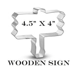 wooden sign cookie cutter cutout shape