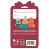 Carded Three Stacked Pumpkins Cookie Cutter, Autumn Fall Baking