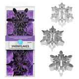 3pc Cutout Snowflakes Cookie Cutter Set, Christmas Gift Boxed Baking Set