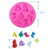 Christmas Silicone Fondant Mold, Holiday Shapes for Sugarcraft Gumpaste and Frosting Shapes