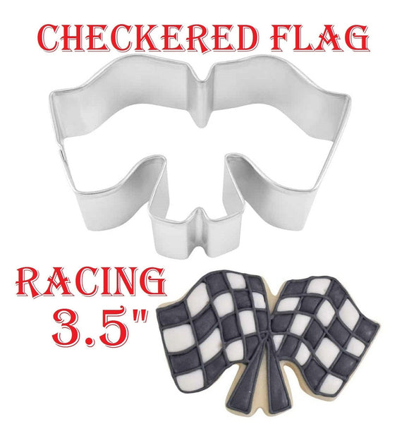 checkered flag racecar cookie cutter