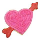 Red Heart with Arrow Cookie Cutter, Color Coated Steel Cutters, Valentine's Day Wedding and Love