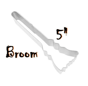 Witch's Broom Cookie Cutter, Large 5" Halloween Cookie Cutter