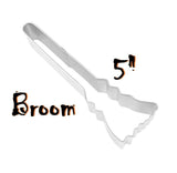 Witch's Broom Cookie Cutter, Large 5" Halloween Cookie Cutter