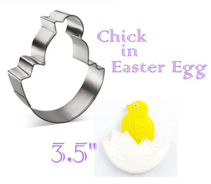 Baby Chick in Easter Egg Cookie Cutter, 3.5" Foose Easter Cookies