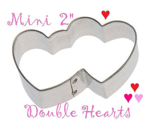 mini double hearts cookie cutter