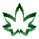 Green Pot Leaf Cookie Cutter, Large 4" Marijuana Cookies