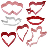 Includes: Pink Double Heart 3.5″, Red Heart & Arrow 4″, White Flying Dove 4.5″, Red Heart 2.5″, Red Folk Heart, 3″, Pink Cupid 4.5″ and Red Lips 3.5″