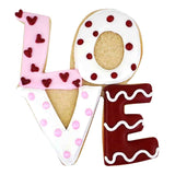 Love Word Cookie Cutter for Valentine's Day, Large Writing Shape