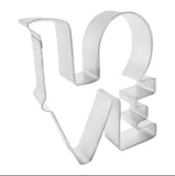 Love Word Cookie Cutter for Valentine's Day, Large Writing Shape