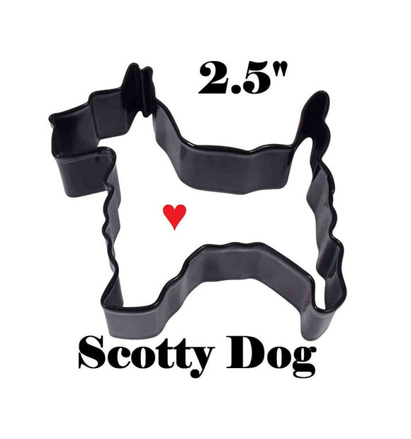 scotty dog cookie cutter, black color coated