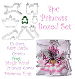 boxed princess and unicorn cookie cutter set