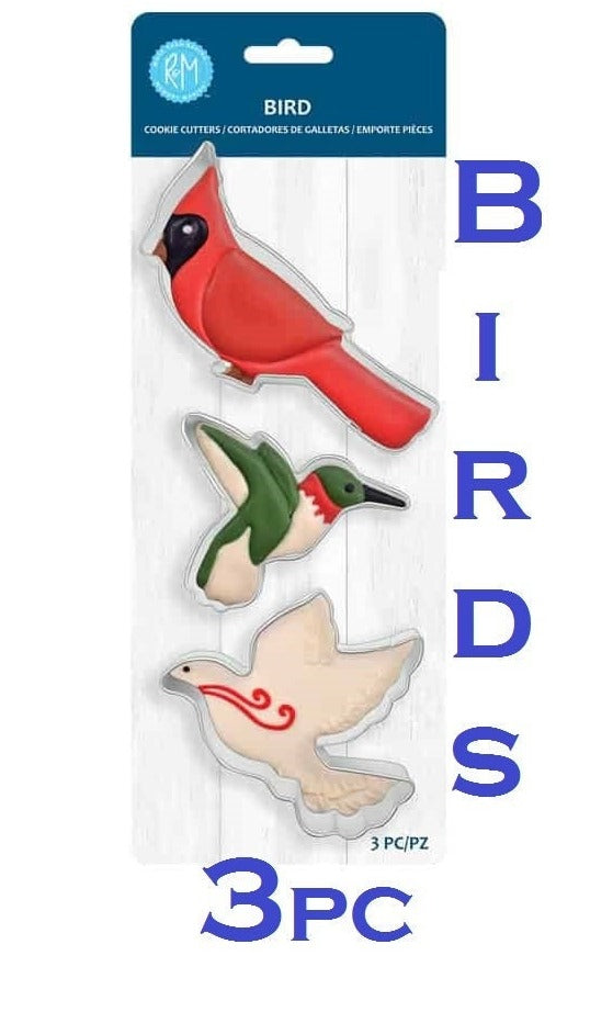 Birds Cookie Cutter Set, Carded Gift Cookie Cutters, Cardinal Dove Hummingbird