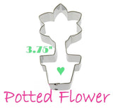 potted flower cookie cutter