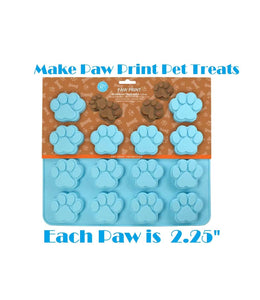 Paw Print Shaped Pet Treat Mold, Silicone Mold for Puppy Treats