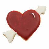 Red Heart with Arrow Cookie Cutter, Color Coated Steel Cutters, Valentine's Day Wedding and Love