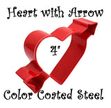 red heart with arrow cookie cutter