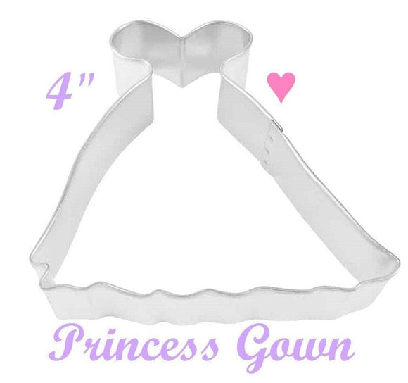 princess gown cookie cutter