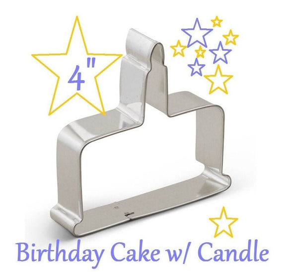 birthday cake with candle cookie cutter