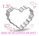 mini scalloped heart cookie cutter