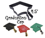 black coated graduation cap cookie cutter