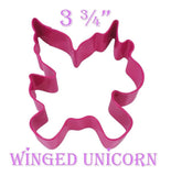 pink coated steel unicorn cookie cutter