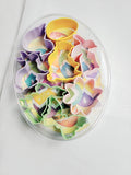 8pc Mini Easter Cookie Cutters, Easter Bunny Egg Chick Tulip Spring Shapes