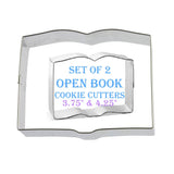 2pc Books Cookie Cutter Set, Bible Cookies, Book Shape, Made in the USA Foose