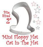 mini cat in the hat floppy hat cookie cutter