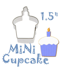 MiNi Birthday Cupcake Cookie Cutter, Pastry and Fondant Cutter, Foose