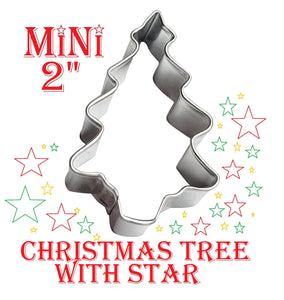 Mini christmas tree with star on top