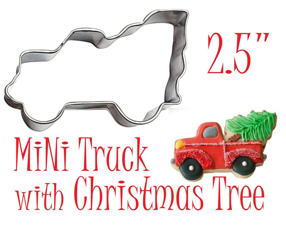 bite sized truck with tree cookie cutter