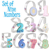 9pc Set of Numbers Cookie Cutter, Ann Clark Fondant Cutters